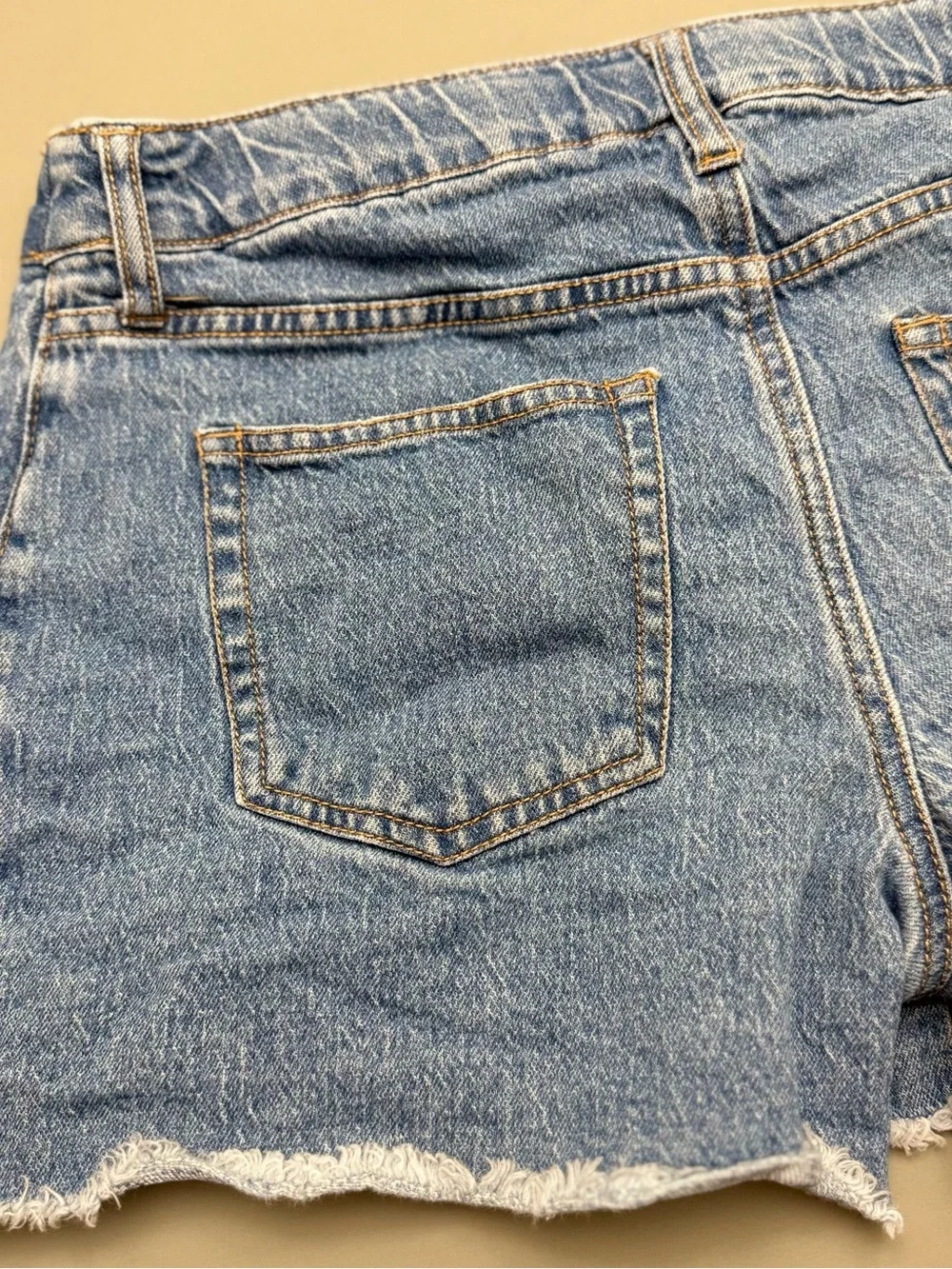 Art Class Denim Wrap Skort XL 14 Blue High Rise Raw Hem Mini Skirt Shorts